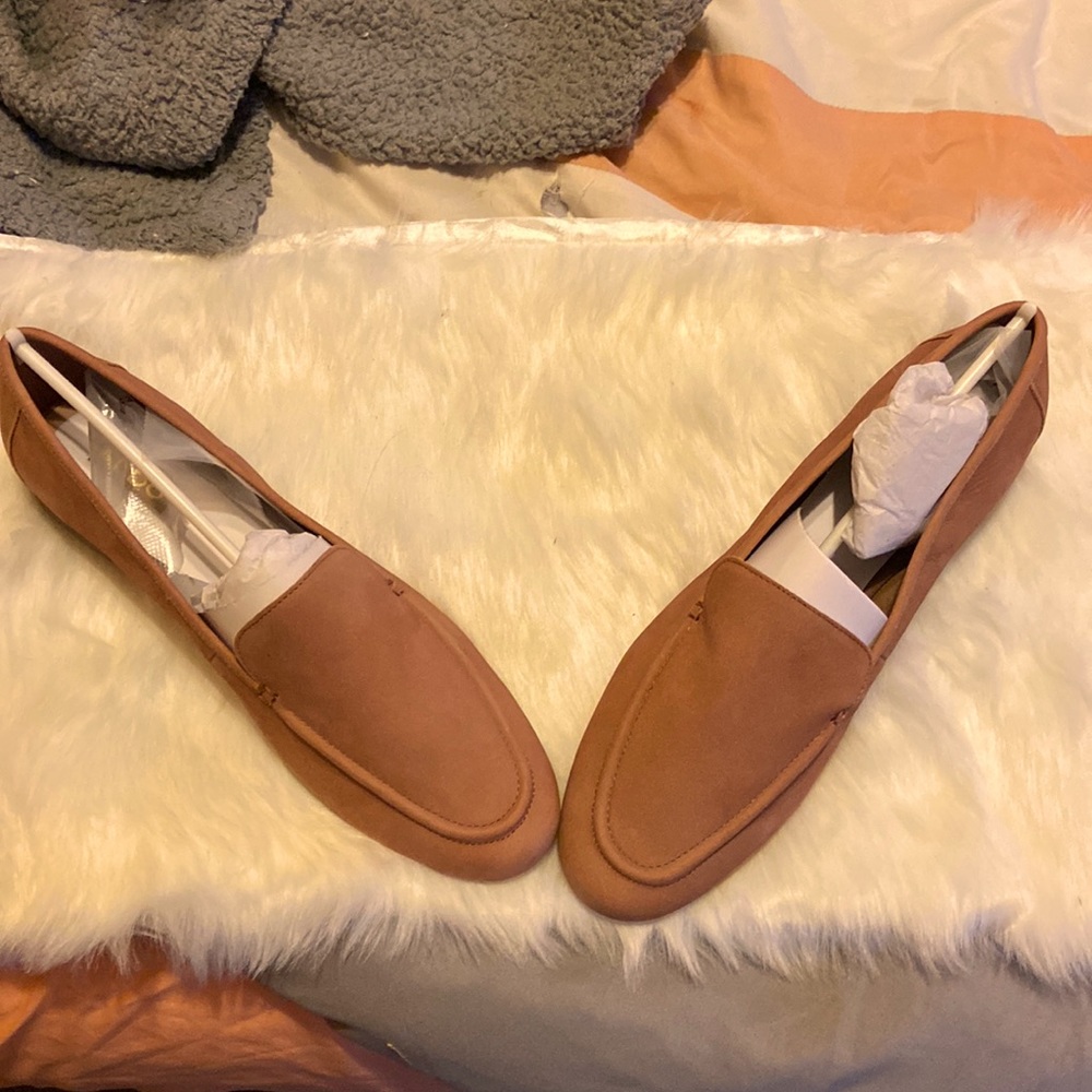 Aldo suede look brown flats